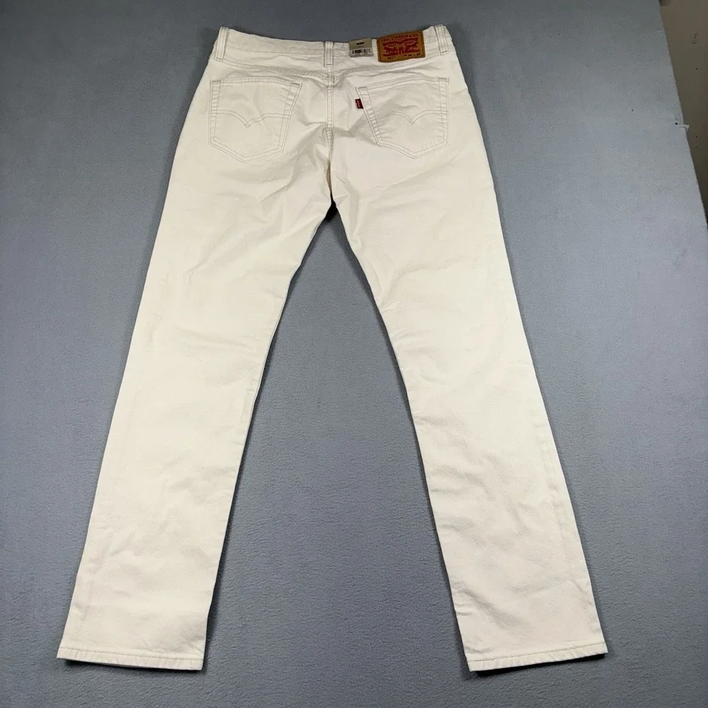 Levis 511 Slim Jeans Mens 34x32 White Stretch Denim Levi's Ease NWT